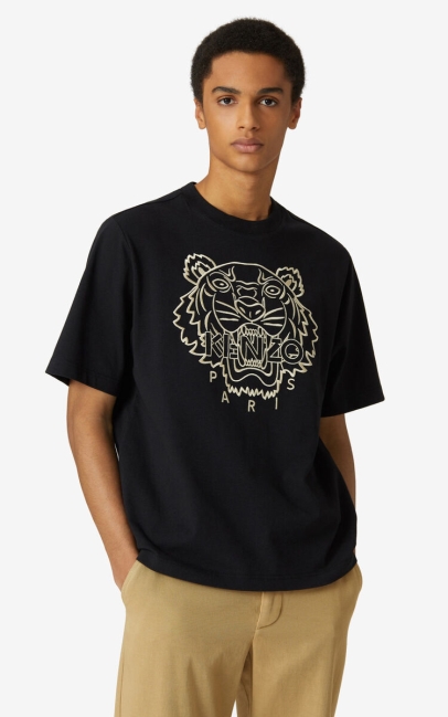 Kenzo Men Tiger Loose-fitting T-shirt Black
